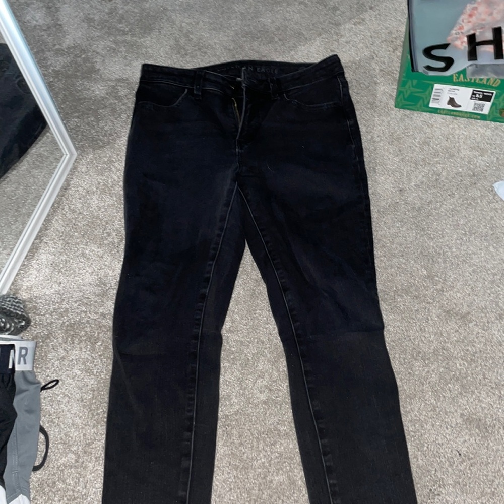 American Eagle The Dream Jean Black Jeggings - Size 6 Short